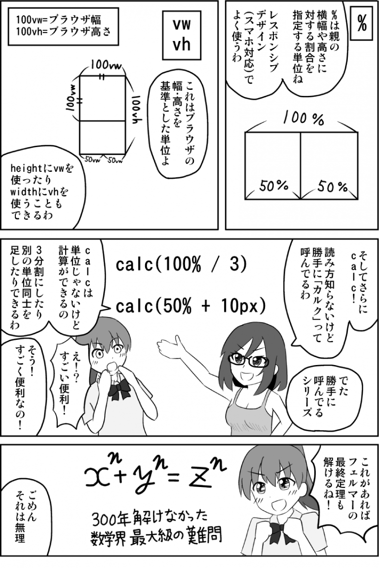 CSSで使う長さの単位【px･em･･vw･vh/calc】